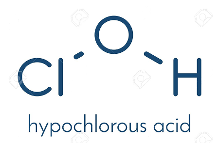 Quelles sont les fonctions d'acide hypochloreux?